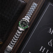 Oceaneva Deep Marine Explorer GMT Automatic 1250M Pro Diver Green Black - Watches.com - BK.GR.NH.BK.GMT.ST