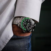 Oceaneva Deep Marine Explorer GMT Automatic 1250M Pro Diver Green Black - Watches.com - BK.GR.NH.BK.GMT.ST