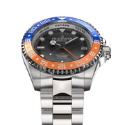 Oceaneva Deep Marine Explorer GMT Automatic 1250M Pro Diver Orange Blue - Watches.com - BK.BL.NH.OY.GMT.ST