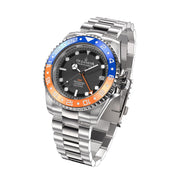 Oceaneva Deep Marine Explorer GMT Automatic 1250M Pro Diver Orange Blue - Watches.com - BK.BL.NH.OY.GMT.ST