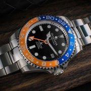 Oceaneva Deep Marine Explorer GMT Automatic 1250M Pro Diver Orange Blue - Watches.com - BK.BL.NH.OY.GMT.ST