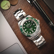 Oceaneva Deep Marine Explorer II Automatic 1250M Pro Diver All Green - Watches.com - GRII200GRST