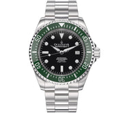 Oceaneva Deep Marine Explorer II Automatic 1250M Pro Diver Black Green Limited Edition - Watches.com - GRII200BKST