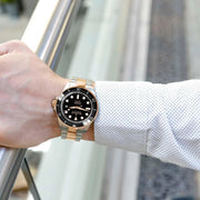 Oceaneva Deep Marine Explorer II Automatic 1250M Pro Diver Black Rose Gold Limited Edition - Watches.com - BKII200BKSTRGD