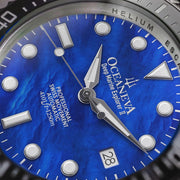 Oceaneva Deep Marine Explorer II Automatic 1250M Pro Diver Blue Mother Of Pearl Limited Edition - Watches.com - BKII200BLMOPST