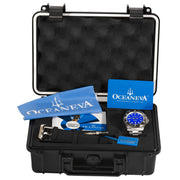 Oceaneva Deep Marine Explorer II Automatic 1250M Pro Diver Blue Mother Of Pearl Limited Edition - Watches.com - BKII200BLMOPST