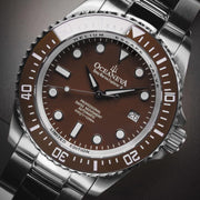 Oceaneva Deep Marine Explorer II Automatic 1250M Pro Diver Brown Limited Edition - Watches.com - BRII200BRST