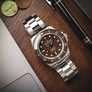 Oceaneva Deep Marine Explorer II Automatic 1250M Pro Diver Brown Limited Edition - Watches.com - BRII200BRST