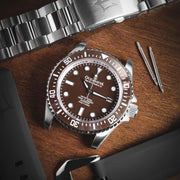 Oceaneva Deep Marine Explorer II Automatic 1250M Pro Diver Brown Limited Edition - Watches.com - BRII200BRST