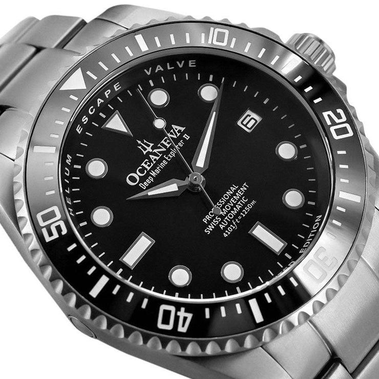 Oceaneva Deep Marine Explorer II Automatic Pro Diver Titanium Black Limited Edition