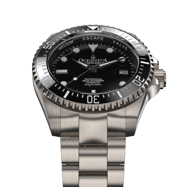 Oceaneva Deep Marine Explorer II Automatic Pro Diver Titanium Black Limited Edition