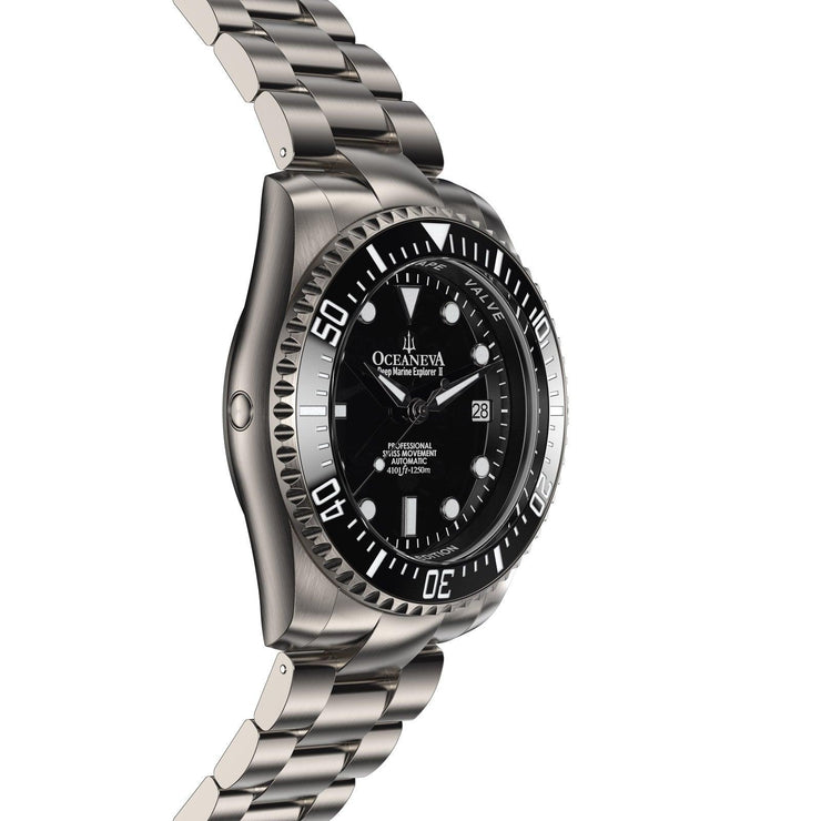 Oceaneva Deep Marine Explorer II Automatic Pro Diver Titanium Black Limited Edition