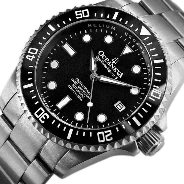 Oceaneva Deep Marine Explorer II Automatic Pro Diver Titanium Black Limited Edition