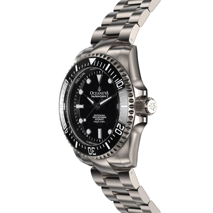 Oceaneva Deep Marine Explorer II Automatic Pro Diver Titanium Black Limited Edition