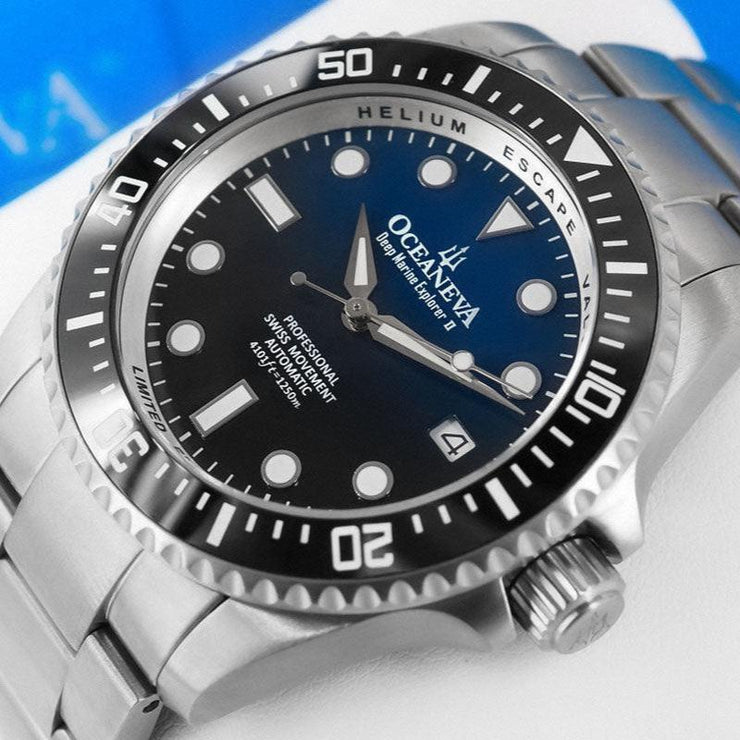 Oceaneva Deep Marine Explorer II 1250M Titanium Automatic Blue Black