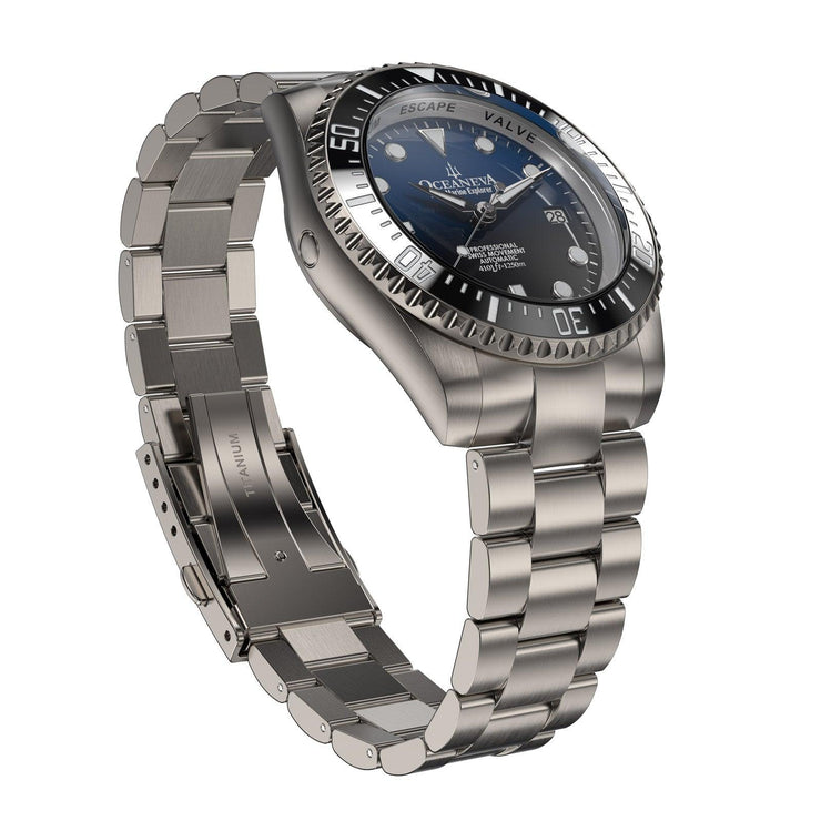 Oceaneva Deep Marine Explorer II 1250M Titanium Automatic Blue Black