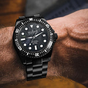 Oceaneva Deep Marine Explorer III Automatic 3000M Pro Diver Black Gray Mother Of Pearl Limited Edition - Watches.com - BKIIIGMMP200BK