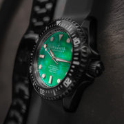 Oceaneva Deep Marine Explorer III Automatic 3000M Pro Diver Black Green Mother Of Pearl Limited Edition - Watches.com - BKIIIGRMP200BK