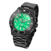 Oceaneva Deep Marine Explorer III Automatic 3000M Pro Diver Black Green Mother Of Pearl Limited Edition - Watches.com - BKIIIGRMP200BK