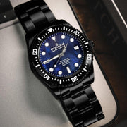 Oceaneva Deep Marine Explorer III Automatic 3000M Pro Diver Black Navy Mother Of Pearl Limited Edition - Watches.com - BKIIINBMP200BK