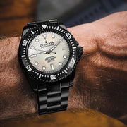 Oceaneva Deep Marine Explorer III Automatic 3000M Pro Diver Black White Mother Of Pearl Limited Edition - Watches.com - BKIIIWMP200BK