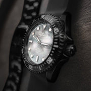 Oceaneva Deep Marine Explorer III Automatic 3000M Pro Diver Black White Mother Of Pearl Limited Edition - Watches.com - BKIIIWMP200BK