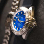 Oceaneva Deep Marine Explorer III Automatic 3000M Pro Diver Blue Mother Of Pearl Limited Edition - Watches.com - BKIIIBLMP200ST