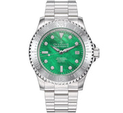 Oceaneva Deep Marine Explorer III Automatic 3000M Pro Diver Green Mother Of Pearl Limited Edition - Watches.com - STIIIGRMP200ST