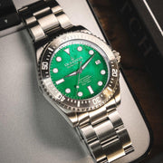 Oceaneva Deep Marine Explorer III Automatic 3000M Pro Diver Green Mother Of Pearl Limited Edition - Watches.com - STIIIGRMP200ST