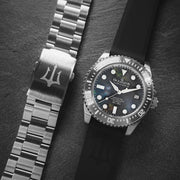 Oceaneva Deep Marine Explorer III Automatic 3000M Pro Diver Gunmetal Gray Mother Of Pearl Limited Edition - Watches.com - STIIIGMMP200ST