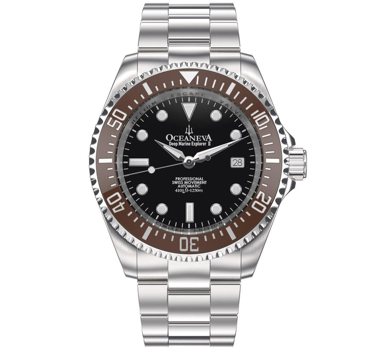 Oceaneva Deep Marine Explorer II 1250M Pro Diver Brown Black