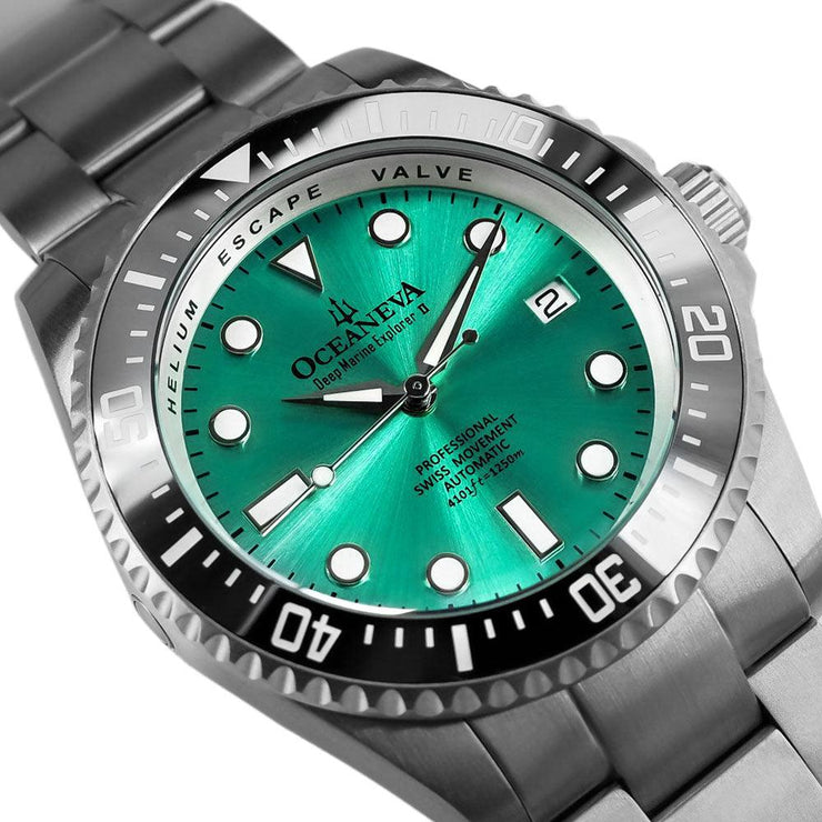 Oceaneva Deep Marine Explorer II 1250M Titanium Automatic Aquamarine Burst Limited Edition