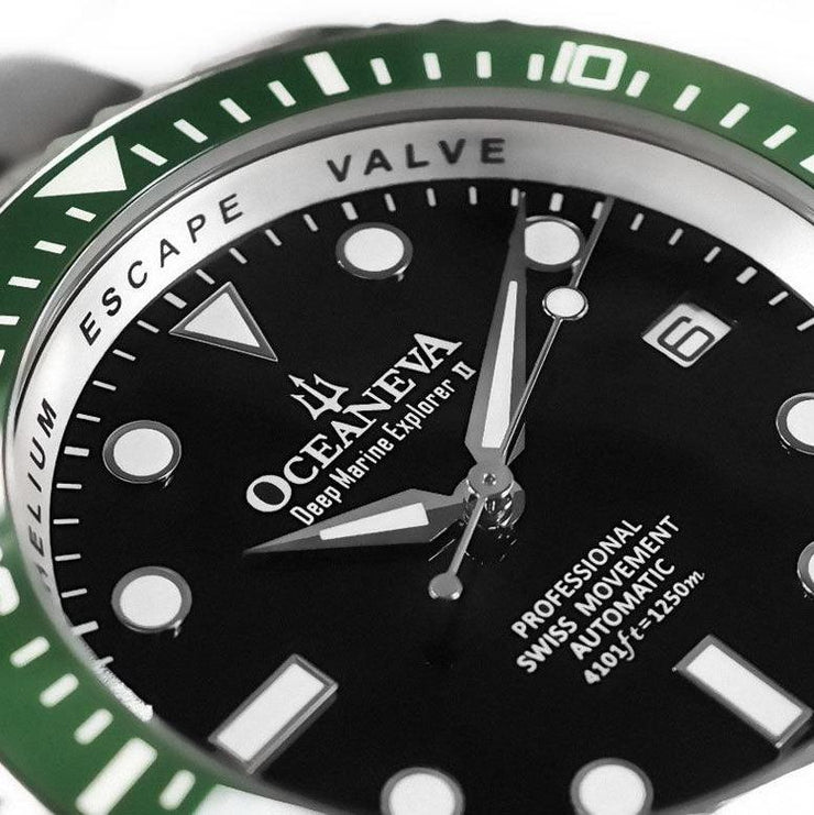 Oceaneva Deep Marine Explorer II 1250M Titanium Automatic Black Green Limited Edition