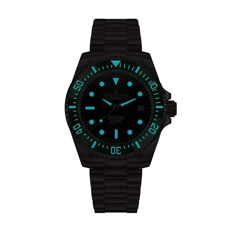 Oceaneva Deep Marine Explorer II 1250M Titanium Automatic Black Green Limited Edition