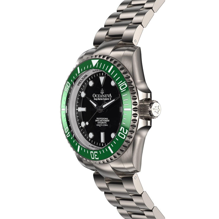 Oceaneva Deep Marine Explorer II 1250M Titanium Automatic Black Green Limited Edition