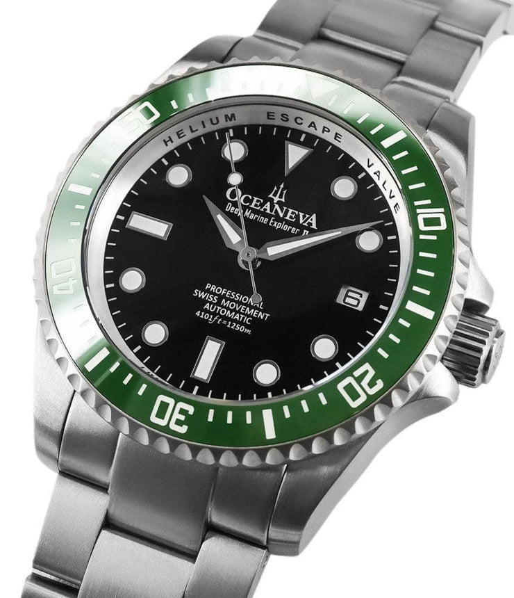 Oceaneva Deep Marine Explorer II 1250M Titanium Automatic Black Green Limited Edition