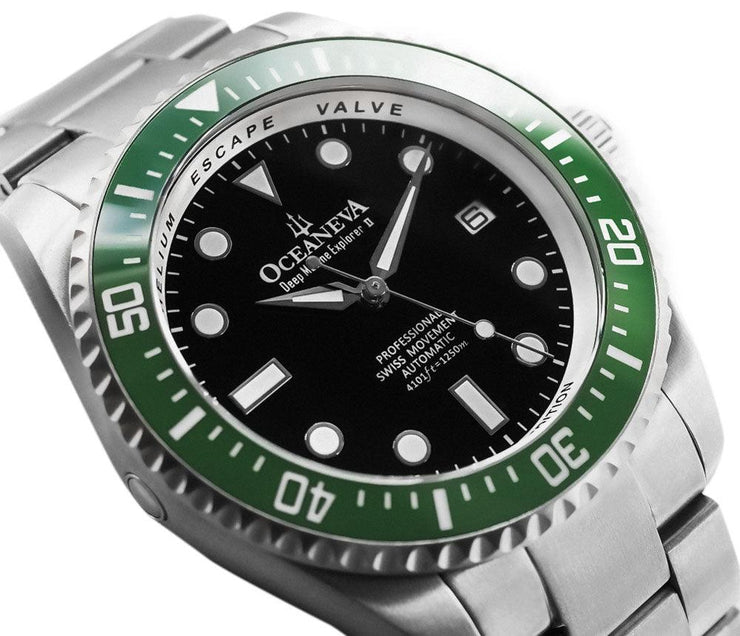 Oceaneva Deep Marine Explorer II 1250M Titanium Automatic Black Green Limited Edition