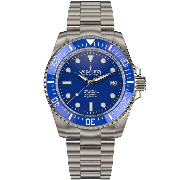 Oceaneva Deep Marine Explorer II 1250M Titanium Automatic Blue Limited Edition