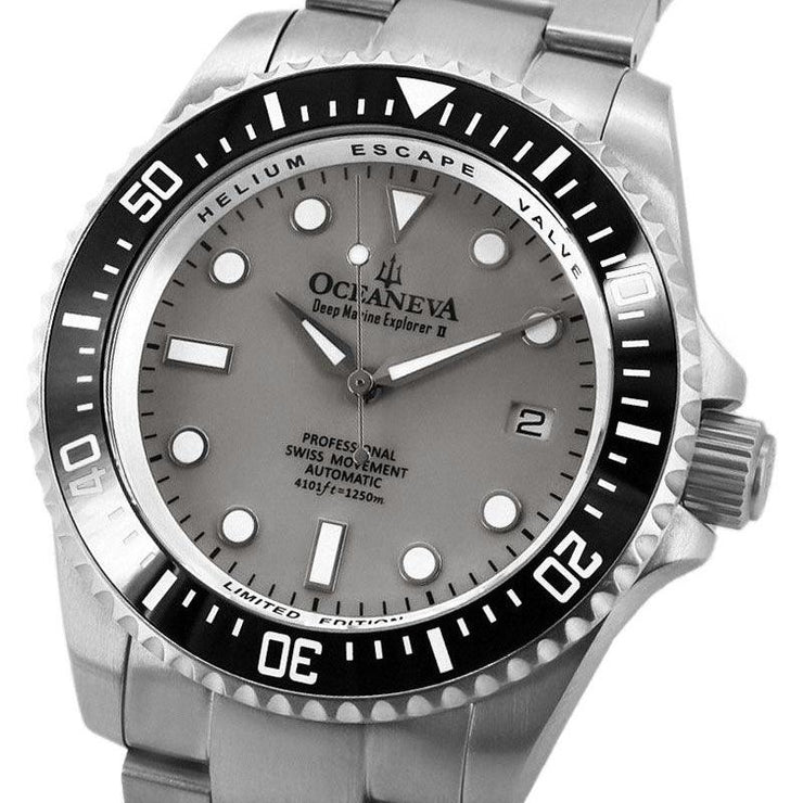 Oceaneva Deep Marine Explorer II Pro Diver Titanium Light Gray Limited Edition