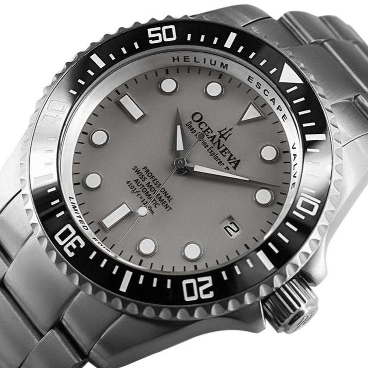 Oceaneva Deep Marine Explorer II Pro Diver Titanium Light Gray Limited Edition