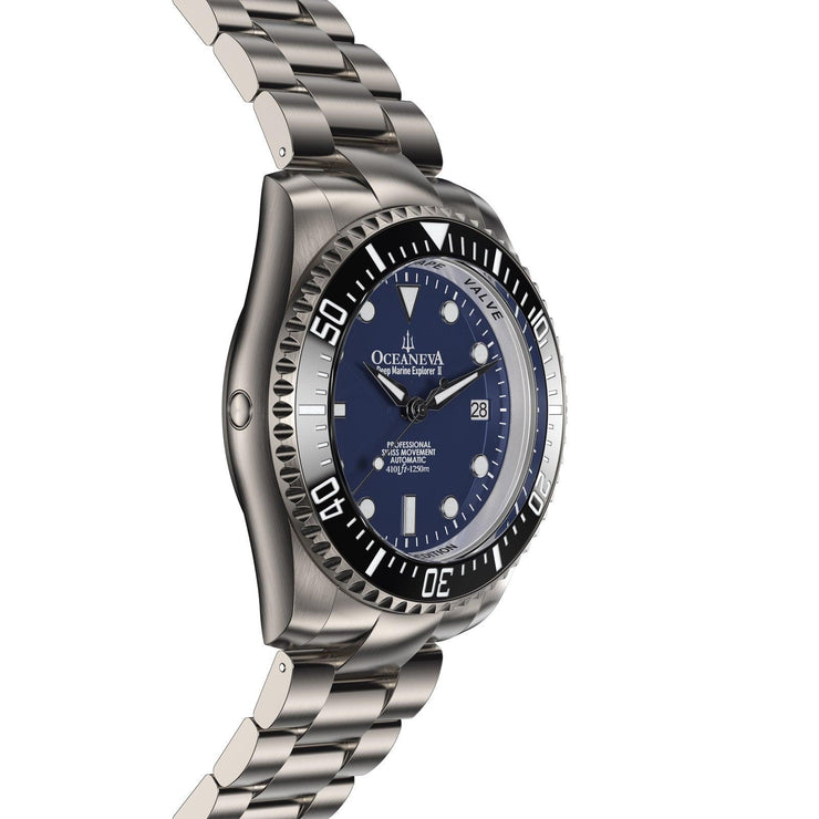 Oceaneva Deep Marine Explorer II 1250M Titanium Automatic Navy Limited Edition