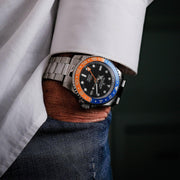 Oceaneva Deep Marine Explorer GMT Automatic 1250M Pro Diver Blue Orange