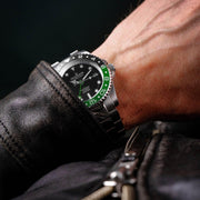 Oceaneva Deep Marine Explorer GMT Automatic 1250M Pro Diver Green Black