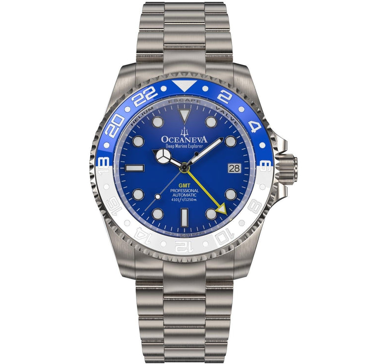 Oceaneva GMT Titanium Deep Marine Explorer 1250M Automatic Blue White