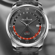 Oceaneva OceanTrek GMT 200m Automatic All Black - Watches.com - OTBK200M34NH - Black Strap