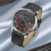 Oceaneva OceanTrek GMT 200m Automatic All Black - Watches.com - OTBK200M34NH - Black Strap