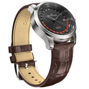 Oceaneva OceanTrek GMT 200m Automatic Black Brown - Watches.com - OTBK200M34NH - Brown Strap