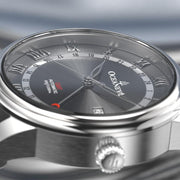 Oceaneva OceanTrek GMT 200m Automatic Gray Black - Watches.com - OTGRY200M34NH - Black strap