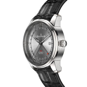 Oceaneva OceanTrek GMT 200m Automatic Gray Black - Watches.com - OTGRY200M34NH - Black strap