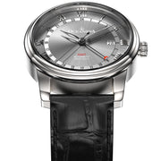 Oceaneva OceanTrek GMT 200m Automatic Gray Black - Watches.com - OTGRY200M34NH - Black strap